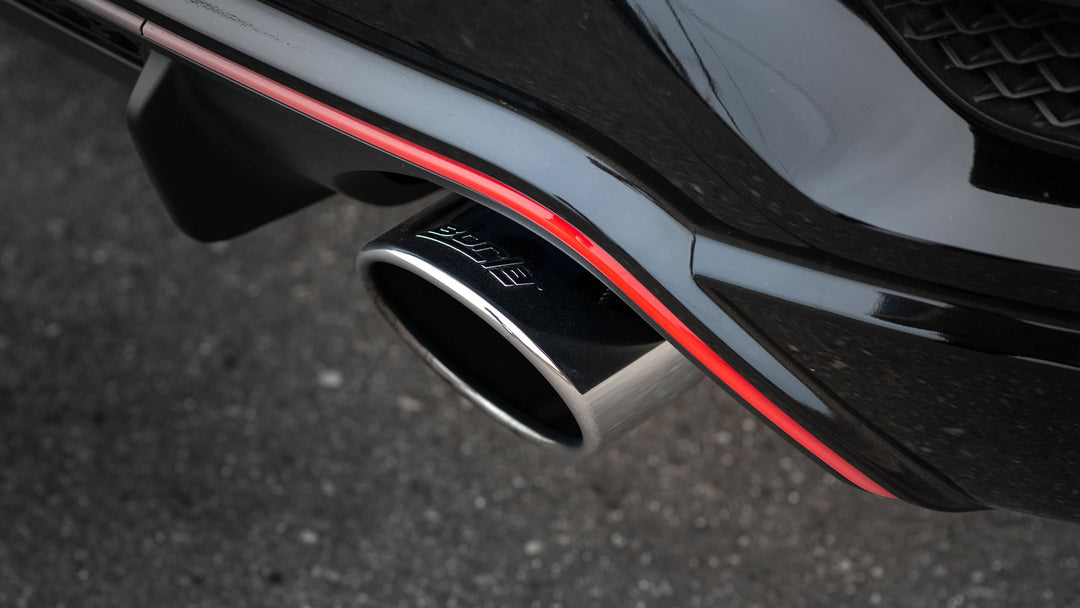 Borla ATAK valved cat-back exhaust for the Hyundai i30 N (PDe) hatch - exhaust tip detail