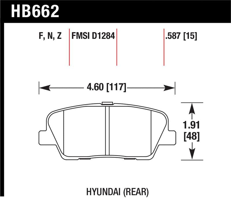 Genesis Coupe (BK) Non-Brembo - HP+ Rear Brake Pads